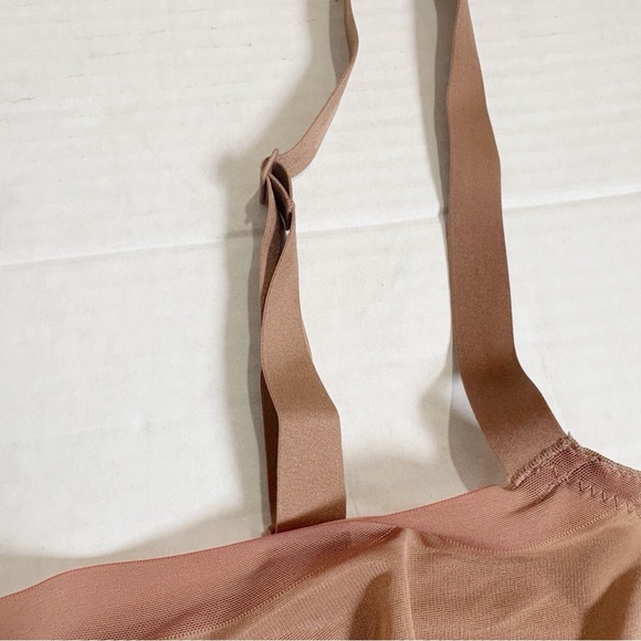 Skims No Show Unlined Balconette Bra Size 34DDD 34F Jasper Mesh Two Toned Brown - Picture 11 of 12